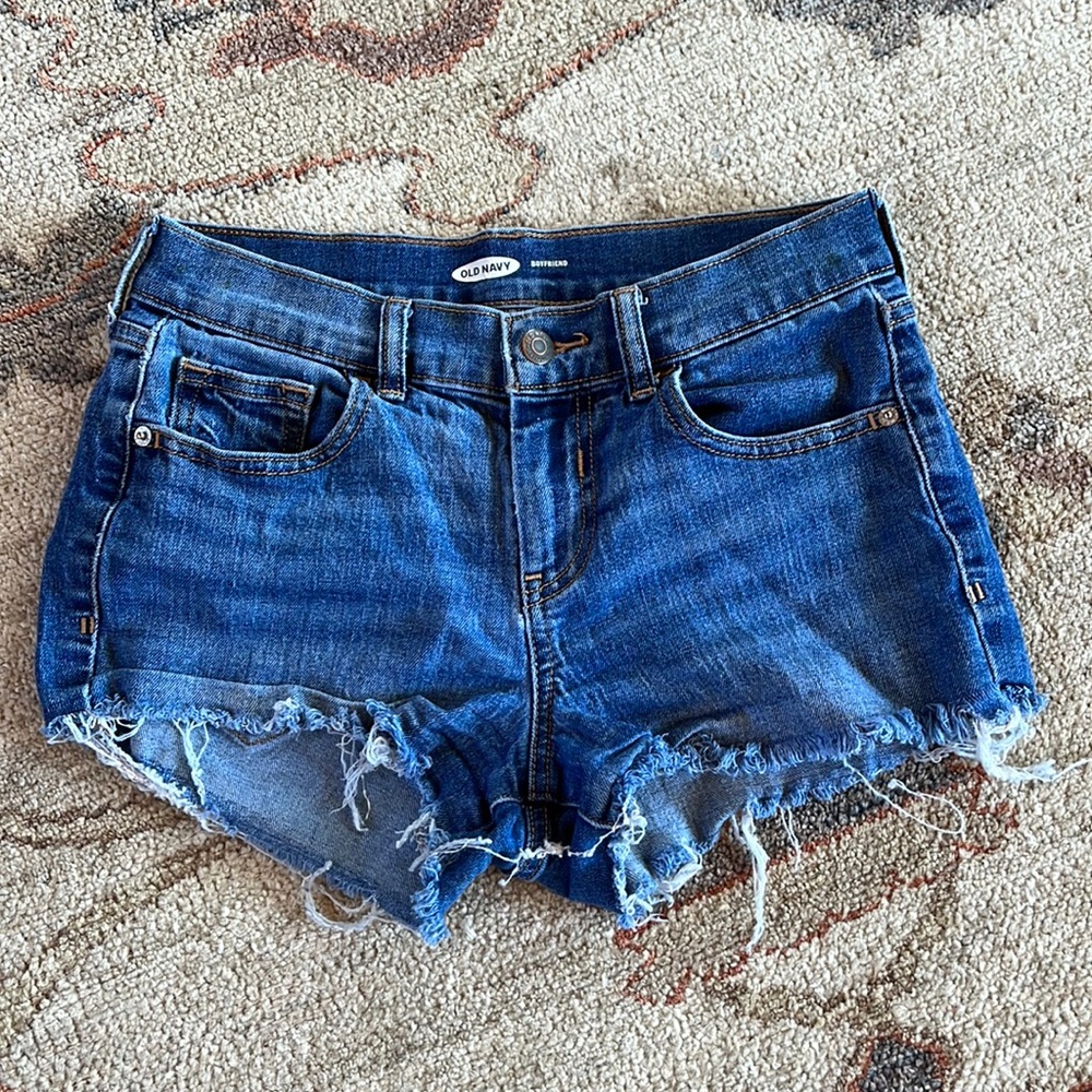 Distressed Boyfriend Jean Shorts